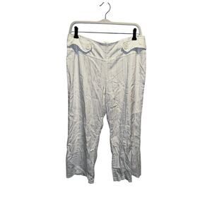 Y2k cropped white pin stripe dress pants